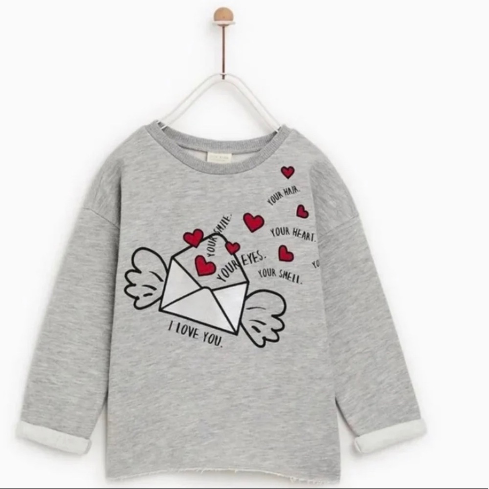 Zara girls printed sweatshirt